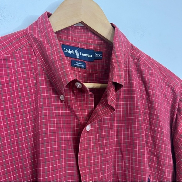 Polo Ralph Lauren Red Plaid Blake Classic Button Down 2XL - Picture 2 of 4